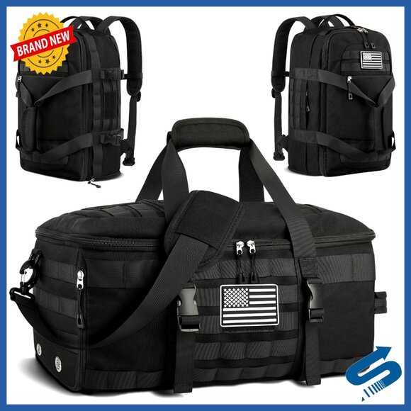 Airline Approved 22x14x9 Tactical Duffle Bag with Shoe Compartment & Wet Pocket